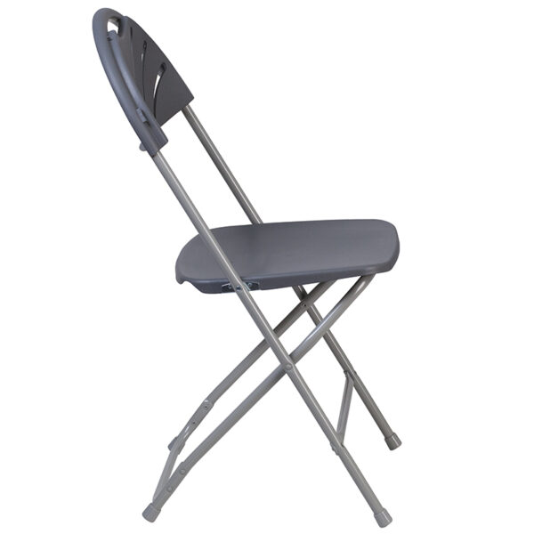 Set of 2 Charcoal Plastic Folding Chairs Charcoal Plastic Folding Chair