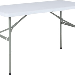 Wholesale 24"W x 48"L Bi-Fold Granite White Plastic Folding Table