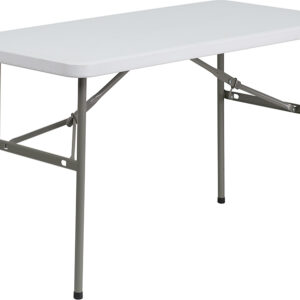 Wholesale 24''W x 48''L Granite White Plastic Folding Table