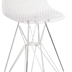 Wholesale 26" High Clear Acrylic Counter Height Stool with Chrome Legs