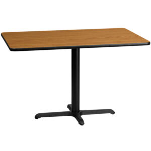Wholesale 30'' x 48'' Rectangular Natural Laminate Table Top with 22'' x 30'' Table Height Base