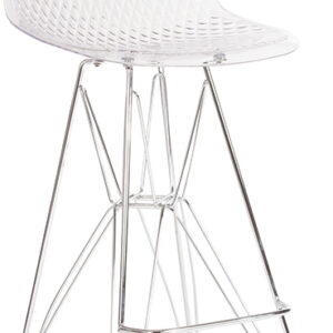 Wholesale 30.25" High Clear Acrylic Barstool with Chrome Legs