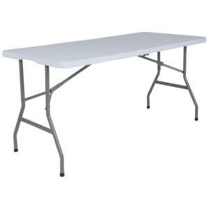 Wholesale 30''W x 60''L Bi-Fold Granite White Plastic Folding Table