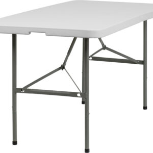 Wholesale 30''W x 60''L Bi-Fold Granite White Plastic Folding Table