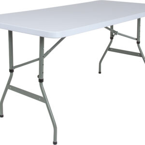 Wholesale 30''W x 60''L Height Adjustable Granite White Plastic Folding Table