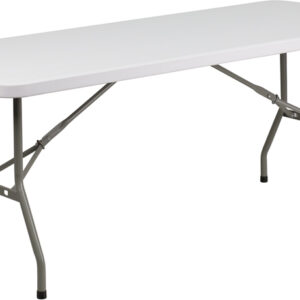 Wholesale 30''W x 72''L Granite White Plastic Folding Table
