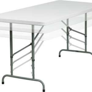 Wholesale 30''W x 72''L Height Adjustable Granite White Plastic Folding Table