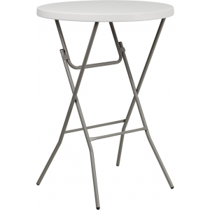 Wholesale 32'' Round Granite White Plastic Bar Height Folding Table