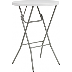 Wholesale 32'' Round Granite White Plastic Bar Height Folding Table