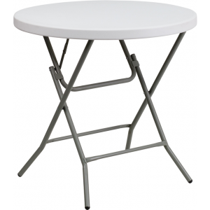 Wholesale 32'' Round Granite White Plastic Folding Table