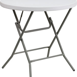 Wholesale 32'' Round Granite White Plastic Folding Table