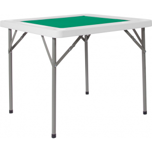 Wholesale 34.5'' Square Granite White Folding Game Table with Green Playing Surface