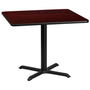 Wholesale 36'' Square Mahogany Laminate Table Top with 30'' x 30'' Table Height Base