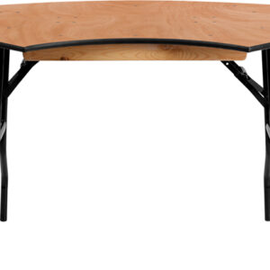 Wholesale 5.5 ft. x 2.5 ft. Serpentine Wood Folding Banquet Table