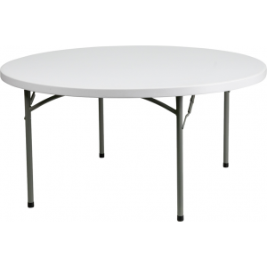 Wholesale 60'' Round Granite White Plastic Folding Table