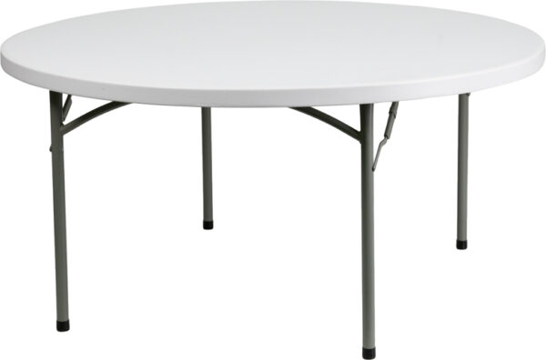 Wholesale 60'' Round Granite White Plastic Folding Table
