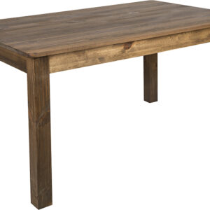 Wholesale 60" x 38" Rectangular Antique Rustic Solid Pine Farm Dining Table