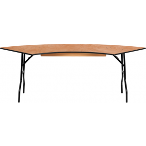 Wholesale 7.25 ft. x 2.5 ft. Serpentine Wood Folding Banquet Table