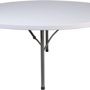 Wholesale 71'' Round Granite White Plastic Folding Table