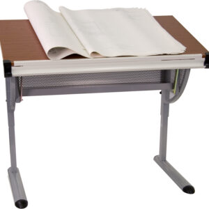 Wholesale Adjustable Drawing and Drafting Table with Pewter Frame