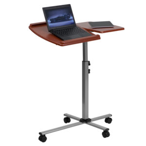 Wholesale Angle and Height Adjustable Mobile Laptop Computer Table with Cherry Top