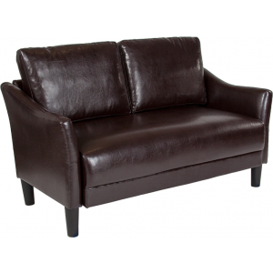 Wholesale Asti Upholstered Loveseat in Brown Leather