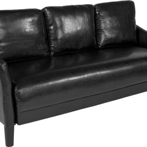 Wholesale Asti Upholstered Sofa in Black Leather
