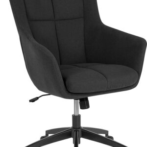 Wholesale Barcelona Home and Office Upholstered High Back Chair in Black Fabric