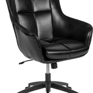Wholesale Barcelona Home and Office Upholstered High Back Chair in Black Leather