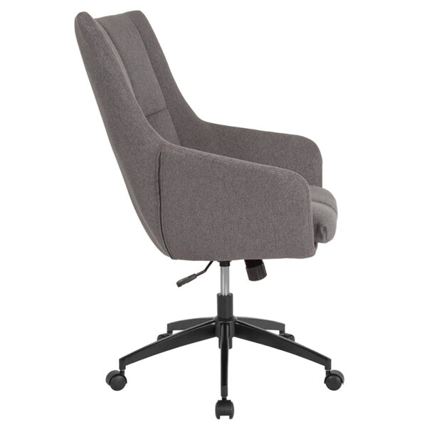 Lowest Price Barcelona Home and Office Upholstered High Back Chair in Dark Gray Fabric