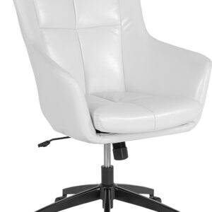 Wholesale Barcelona Home and Office Upholstered High Back Chair in White Leather
