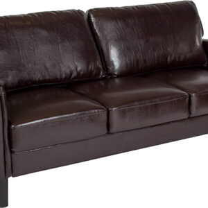 Wholesale Bari Upholstered Sofa in Brown Leather