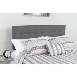 Wholesale Bedford Tufted Upholstered Full Size Headboard in Dark Gray Fabric