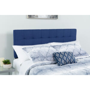 Wholesale Bedford Tufted Upholstered Full Size Headboard in Navy Fabric