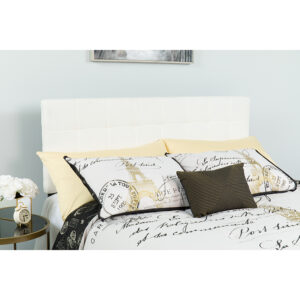 Wholesale Bedford Tufted Upholstered Twin Size Headboard in White Fabric