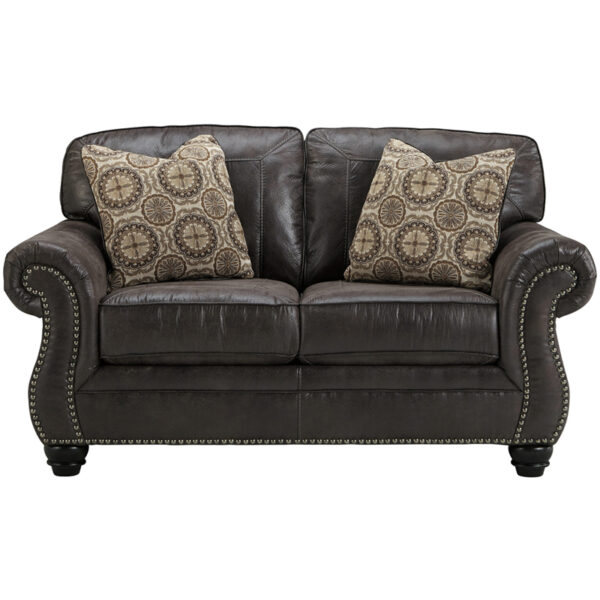 Wholesale Benchcraft Breville Loveseat in Charcoal Faux Leather