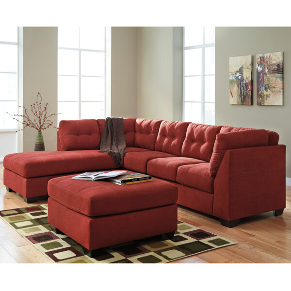 Lowest Price Benchcraft Maier Sectional with Left Side Facing Chaise in Sienna Microfiber