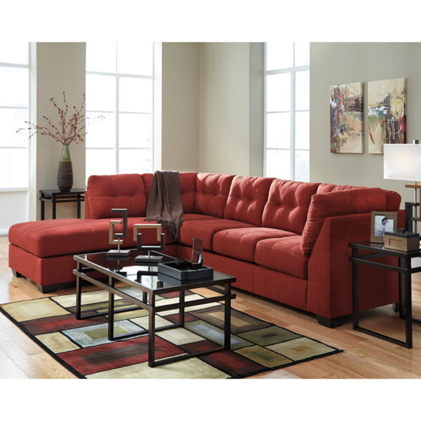 Contemporary Style Sienna Microfiber L-Sectional