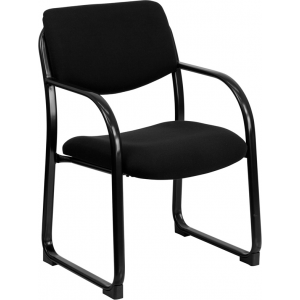 Wholesale Black Fabric Executive Side Reception Chair with Sled Base