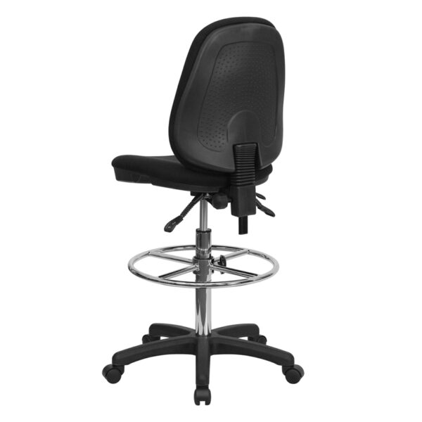 Contemporary Draft Stool Black Fabric Draft Chair