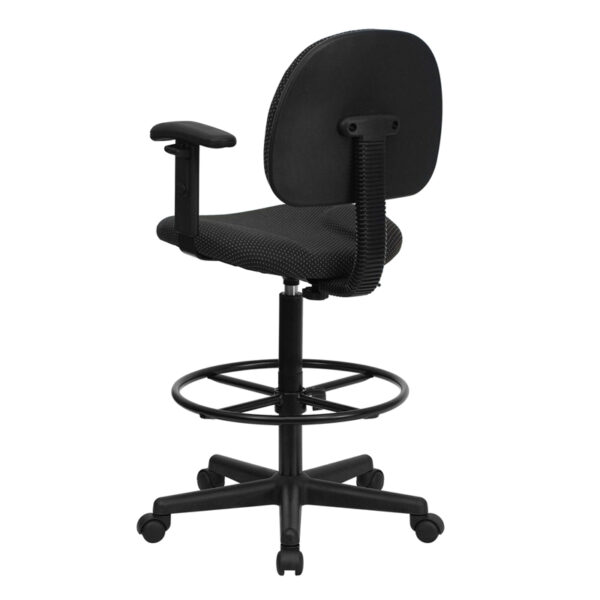 Contemporary Draft Stool Black Fabric Draft Chair