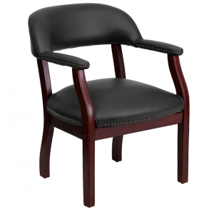Wholesale Black Vinyl Luxurious Conference Chair with Accent Nail Trim