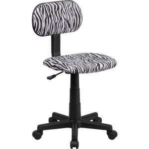 Wholesale Black and White Zebra Print Swivel Task Office Chair