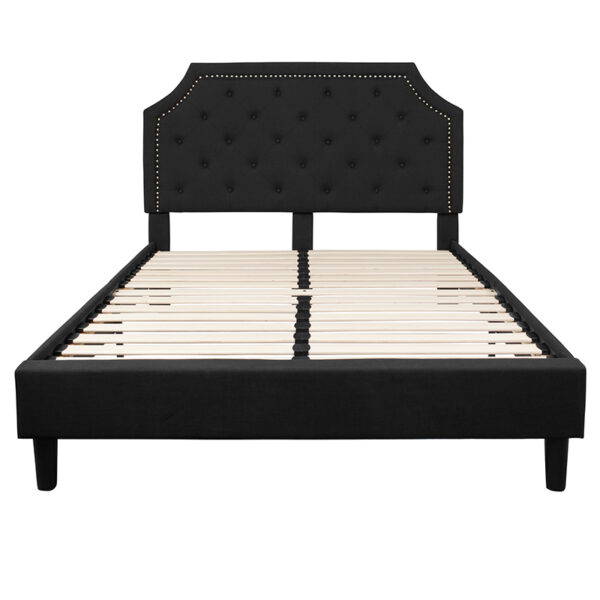 Platform Bed Queen Platform Bed-Black