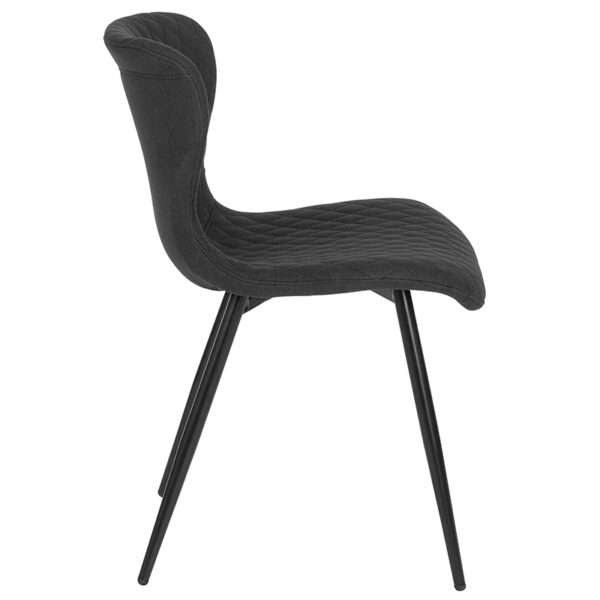 Lowest Price Bristol Contemporary Upholstered Chair in Black Fabric