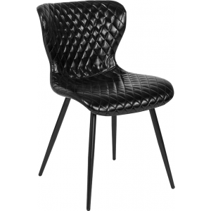 Wholesale Bristol Contemporary Upholstered Chair in Black Vinyl