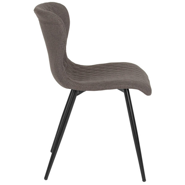 Lowest Price Bristol Contemporary Upholstered Chair in Gray Fabric