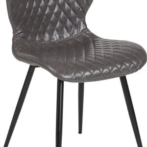 Wholesale Bristol Contemporary Upholstered Chair in Gray Vinyl