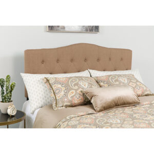Wholesale Cambridge Tufted Upholstered Full Size Headboard in Camel Fabric
