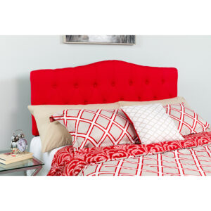 Wholesale Cambridge Tufted Upholstered Full Size Headboard in Red Fabric